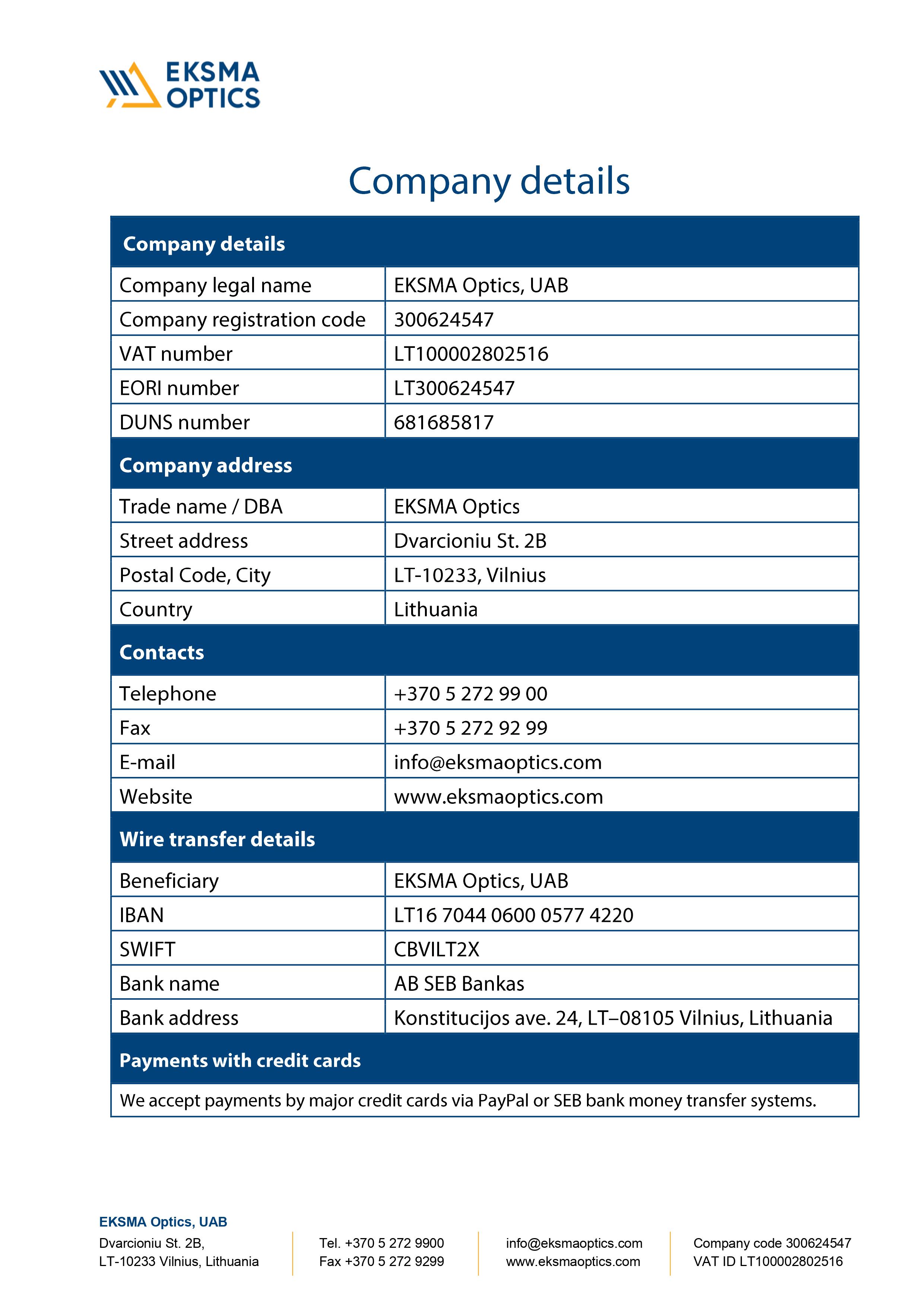 Legal Details EKSMA Optics legal-details-eksma-optics